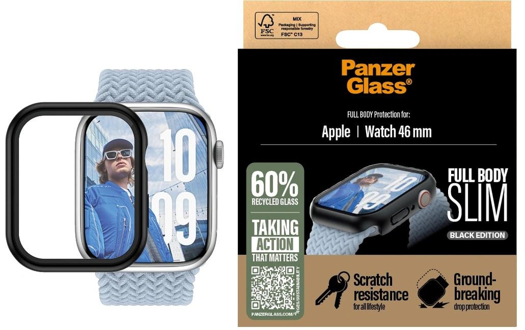 Panzerglass Full Body Protection Slim Apple Watch Series 10 46 mm Noir