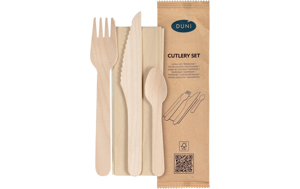 Duni Sets de couverts jetables Petit 4/1 250 Pièce/s