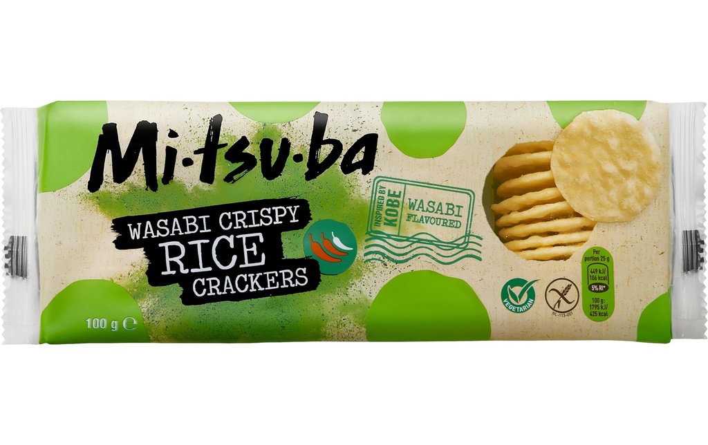 Mitsuba Cracker de riz – Wasabi 100 g
