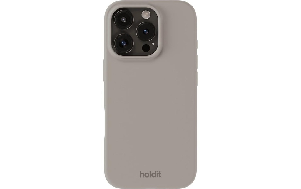 Holdit Coque arrière Silicone iPhone 16 Pro Max Taupe