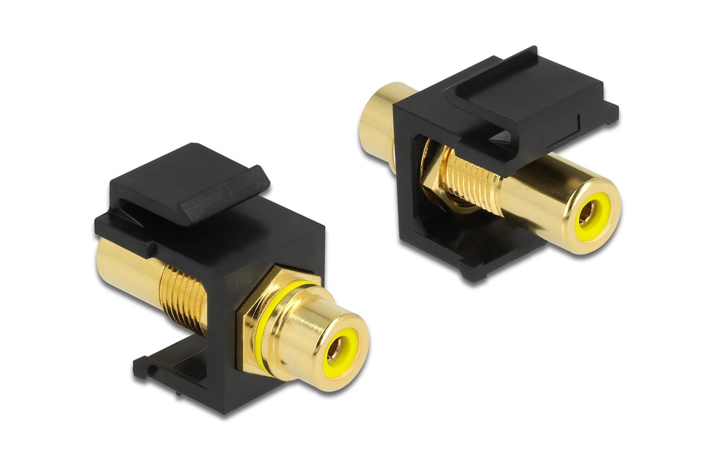 Delock Module Keystone RCA femelle à RCA femelle Jaune / Noir