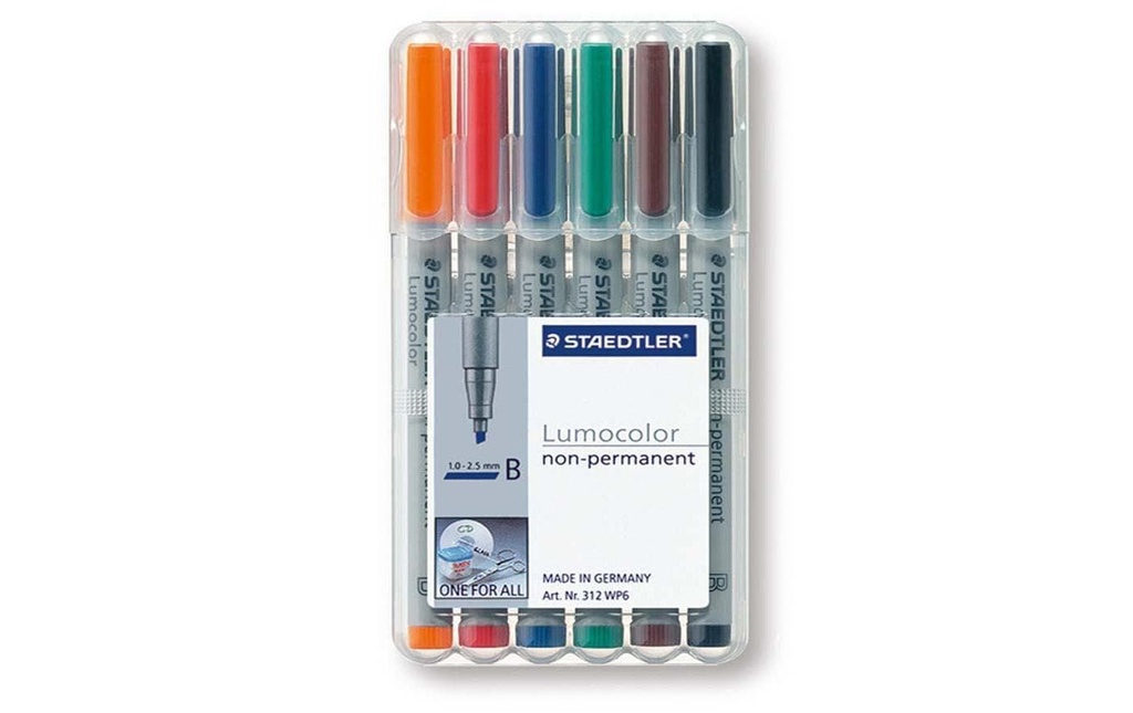 STAEDTLER OHPen Lumocolor 312 n.perm 6pc (6 pces)