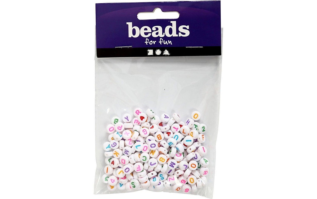 Creativ Company Perles alphabet 7 mm en plastique