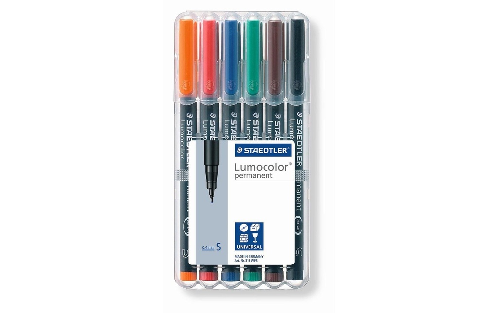 STAEDTLER OHPen Lumocolor 313 perm 6pcs (6 pces)