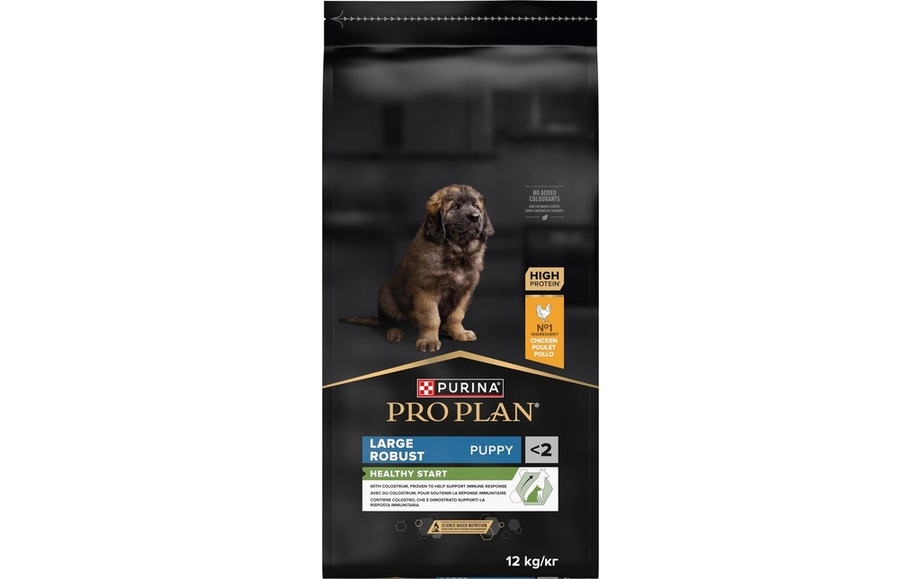 Purina Pro Plan Alimentation sèche L Robust Puppy Healthy Start Poulet, 12 kg