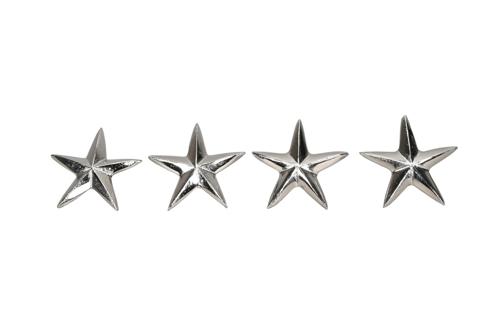COCON Pince à bougie Étoile 4 pièces, Argent