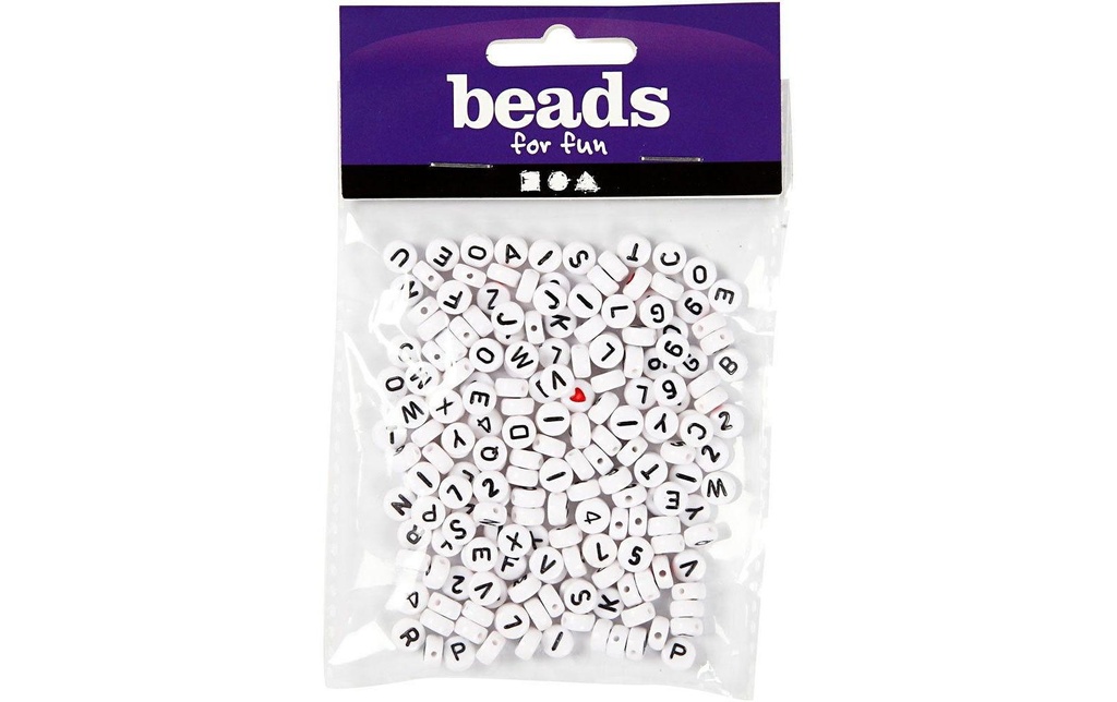 Creativ Company Perles alphabet 7 mm en plastique