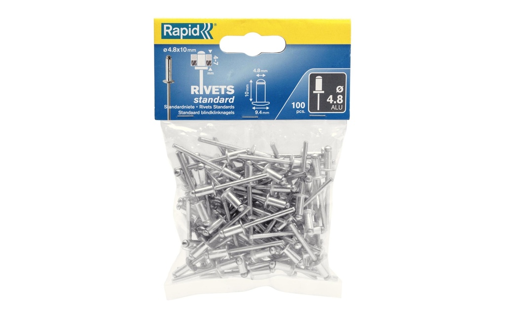 Rapid Rivets aveugles Standard Ø 4.8 x 10 mm
