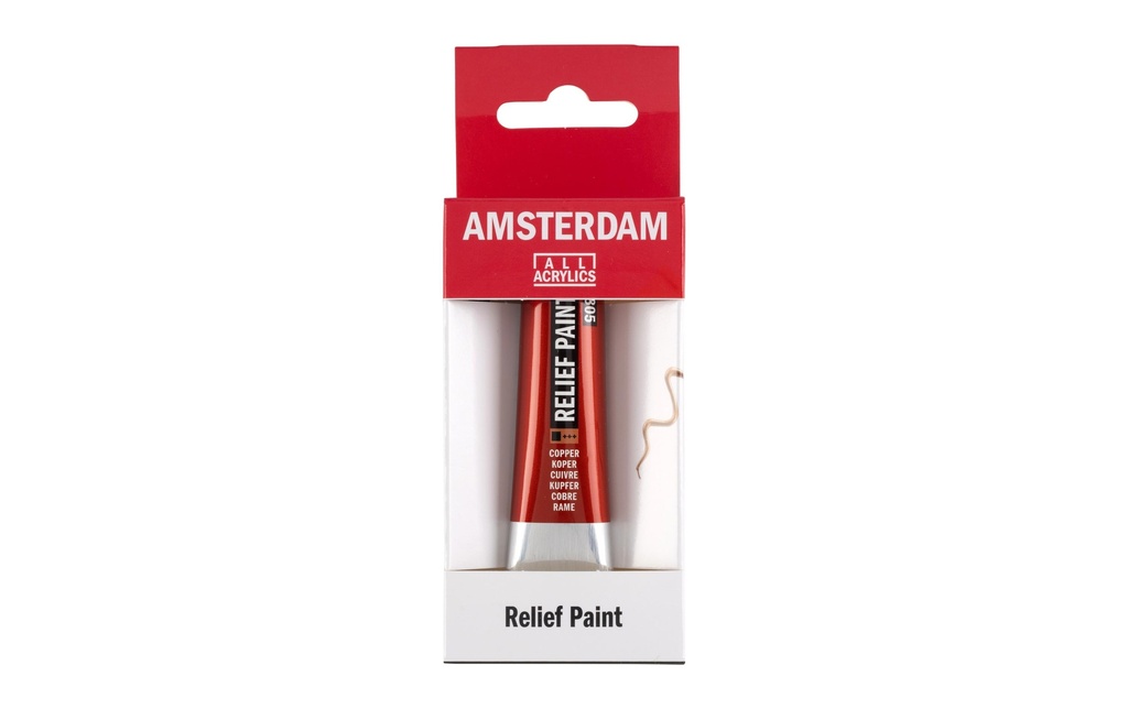Amsterdam Peinture acrylique Reliefpaint 805 cuivre couvrant, 20 ml 20 ml, Cuivre