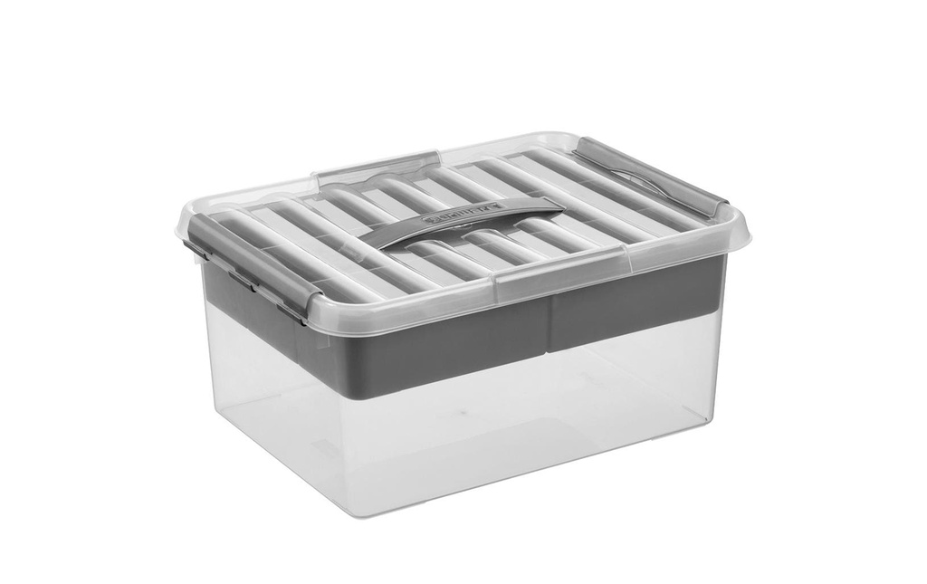 Sigma Home Boîte de rangement Q-Line Gris, Volumes: 15 l