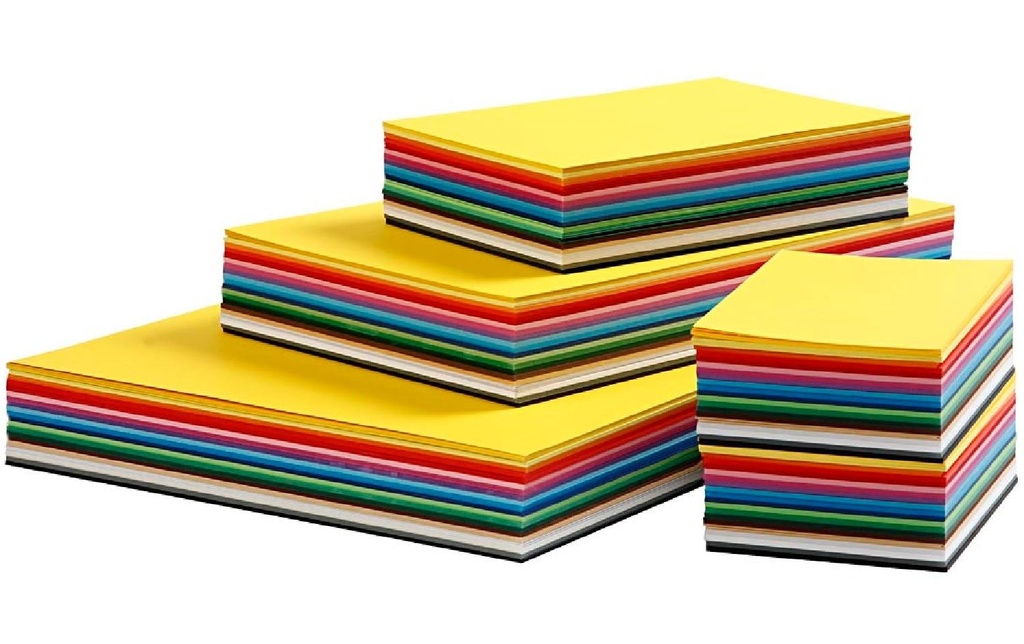 Creativ Company Carton de bricolage A3 - A6 multicolore, 180 g/m², 1500 feuilles