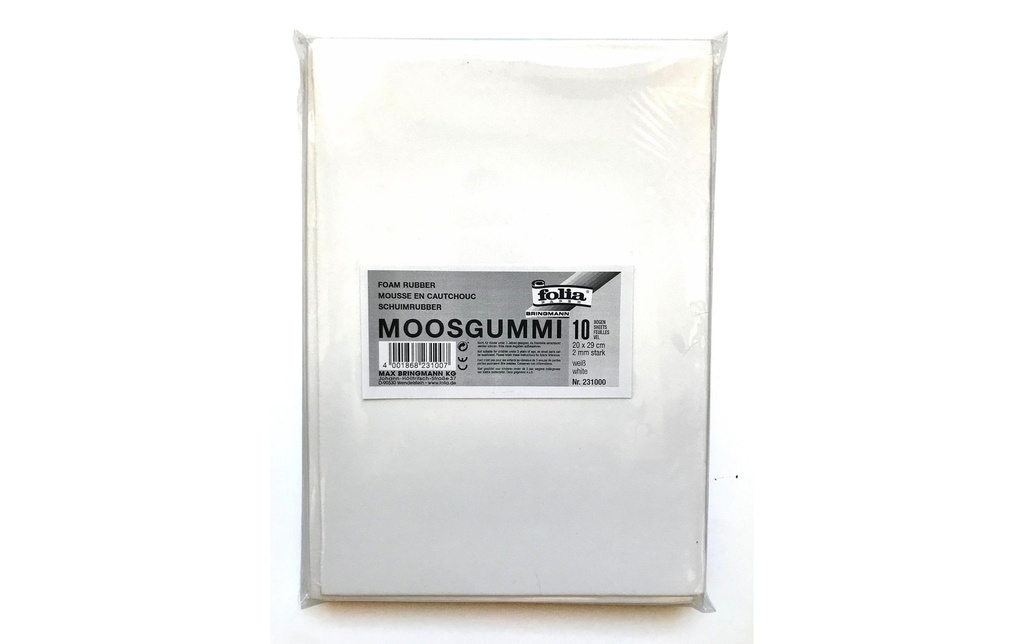 Folia Set de caoutchouc mousse 10 pièces, blanc