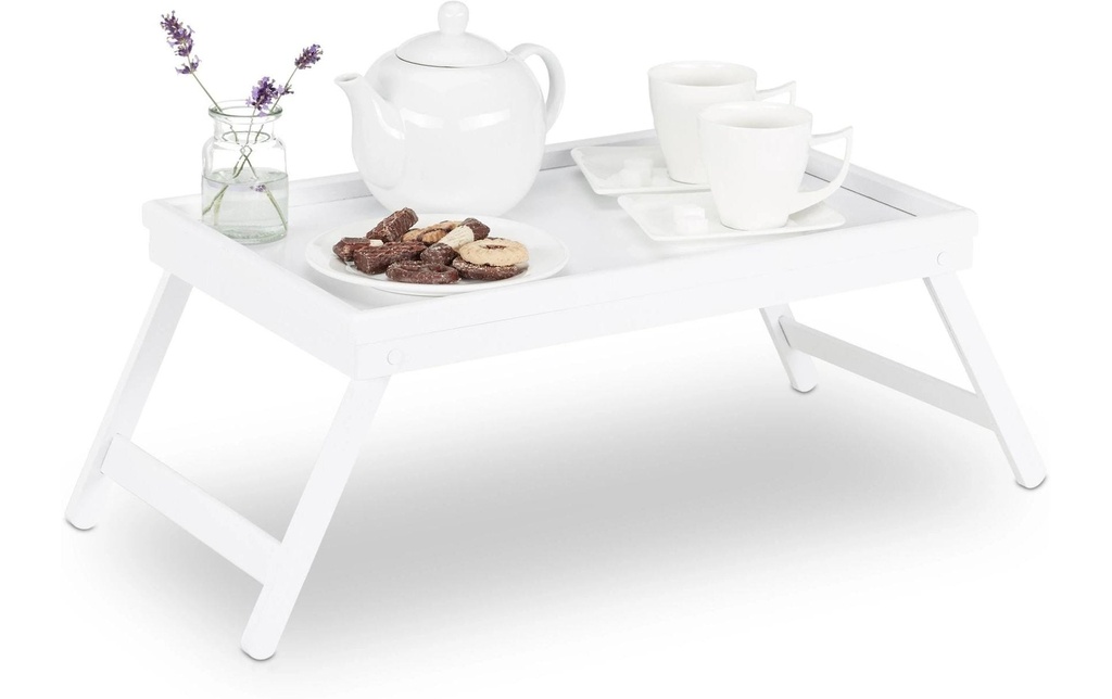 relaxdays Plateau de service Blanc