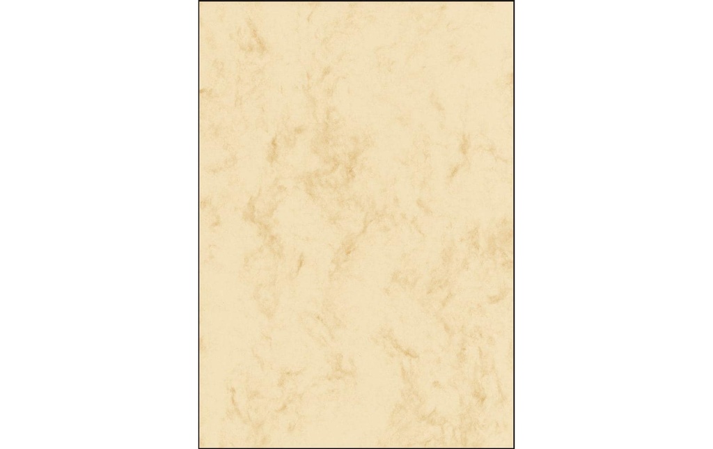 Sigel Papier à motif Papier marbré A5, 90 g, 100 feuilles, Beige