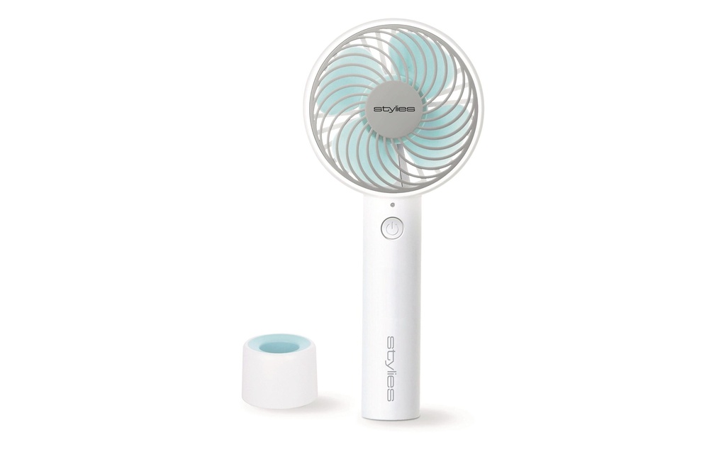 Stylies by Koenig Ventilateur à main Lacerta Bleu/Blanc