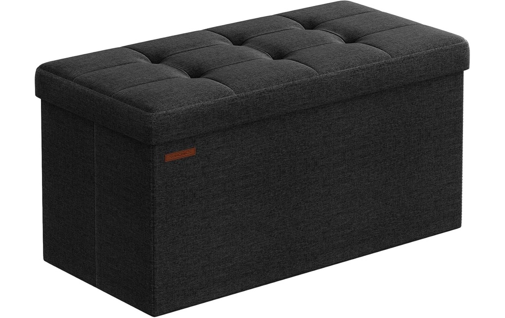 Songmics Coffre-siège 110 x 38 cm, Noir
