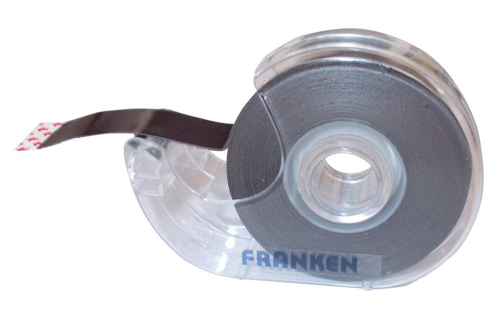 Franken Bande magnétique Flasque 19 mm x 8 m, Noir