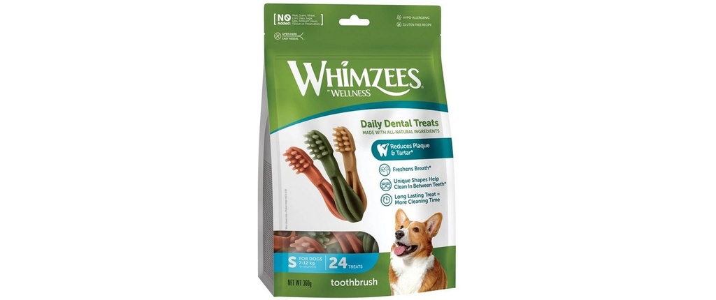 Whimzees Produit à mâcher  Brosse à dents S, 360 g