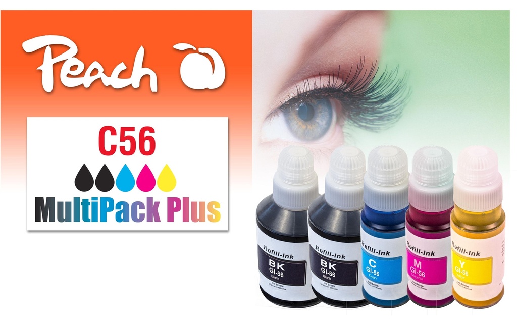 Peach Encre Canon CISS Gl-56, multi-pack C/M/Y/2x BK
