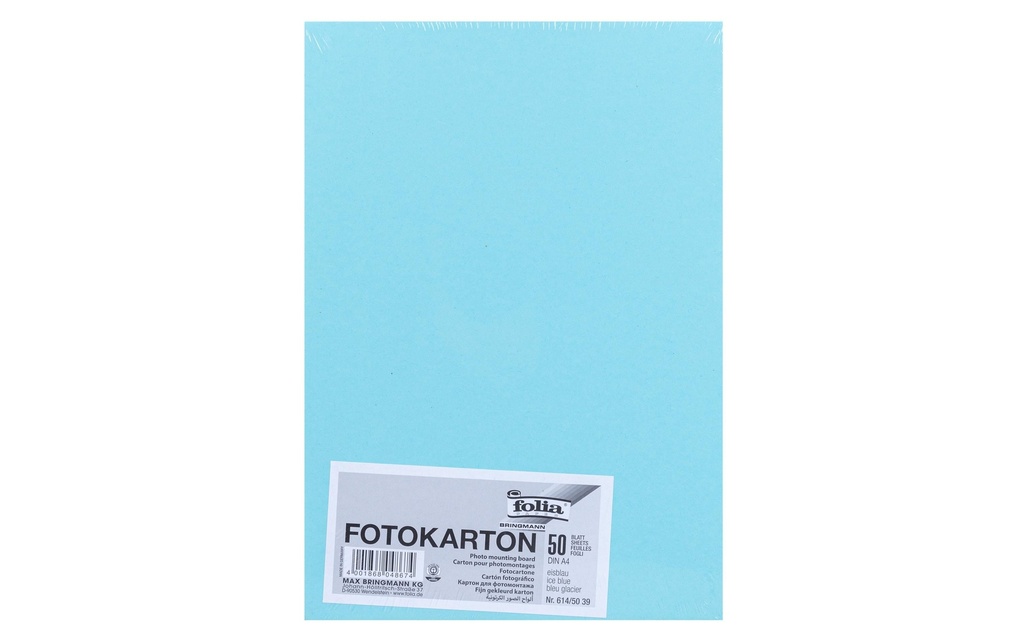 Folia Papier cartonné A4, 300 g/m², 50 feuilles, bleu glacier