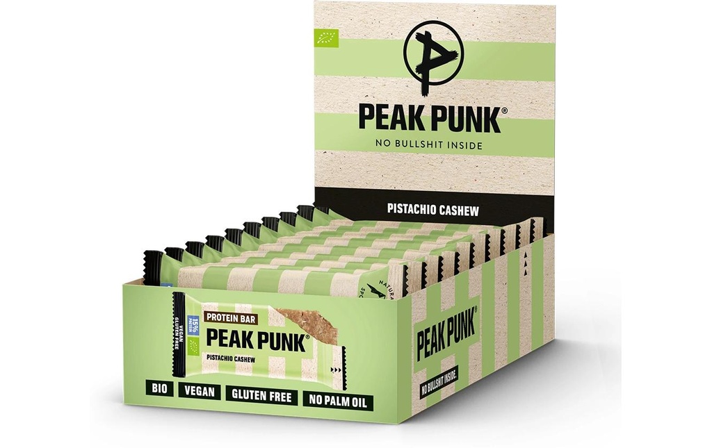 PEAK PUNK Bio Protein Bar Pistachio Cashew 12 x 55 g