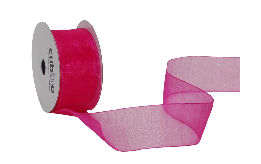 Spyk Bande d'organza Organsa 25 mm x 6 m, Rose