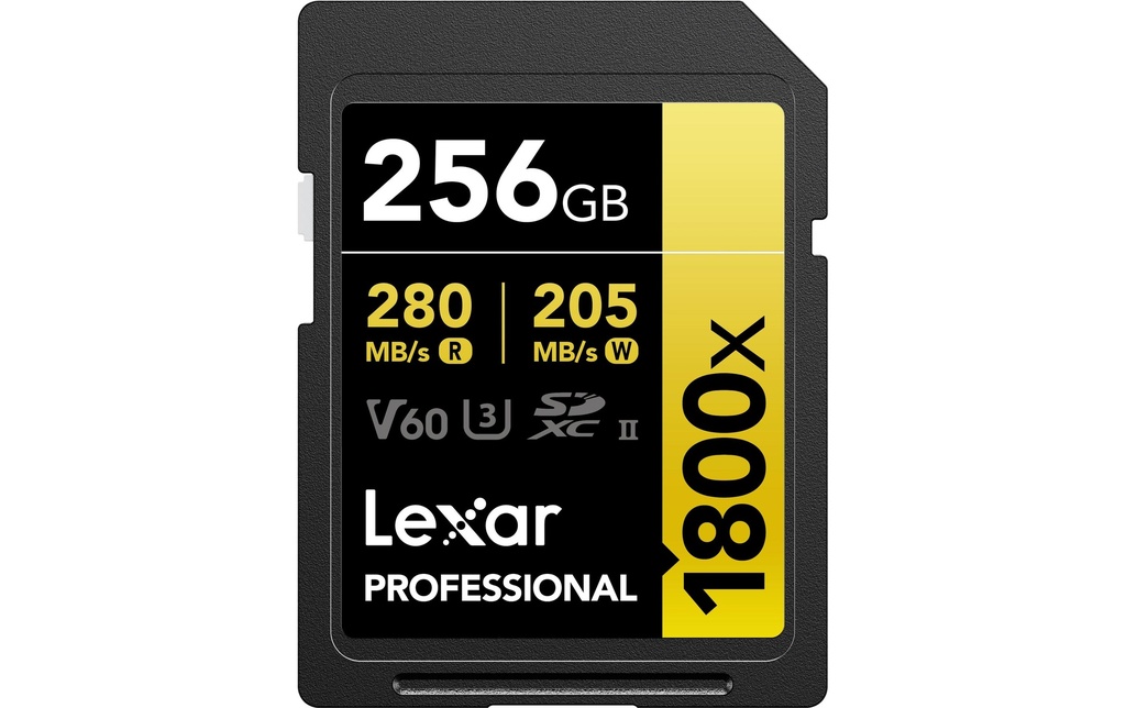 Lexar Carte SDXC Professional 1800x Gold Series 256 GB