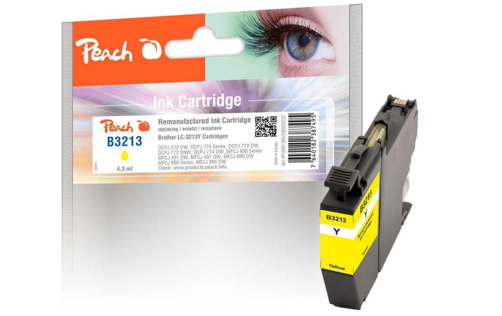 Peach Encre Brother LC-3213 Yellow