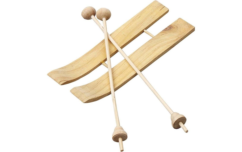 Creativ Company Mini figurine 11 x 3.8 cm Ski avec bâtons