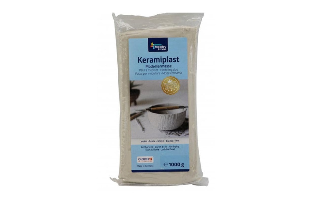 Glorex Matière à modeler Keramiplast Vieux blanc