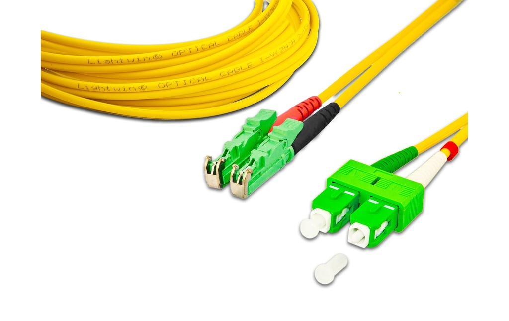 Lightwin Câble patch à fibre optique Singlemode, LSH/APC-SC/APC, OS2, Duplex, 3 m