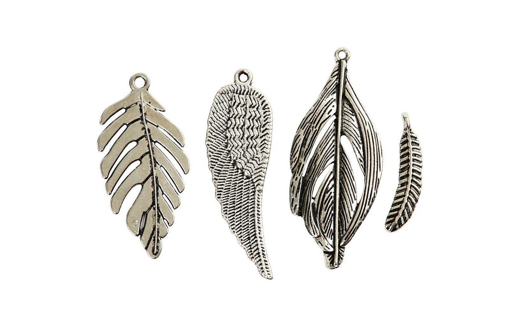 Creativ Company Remorque Pointes, 29-25 mm, argent antique, 4 pcs.