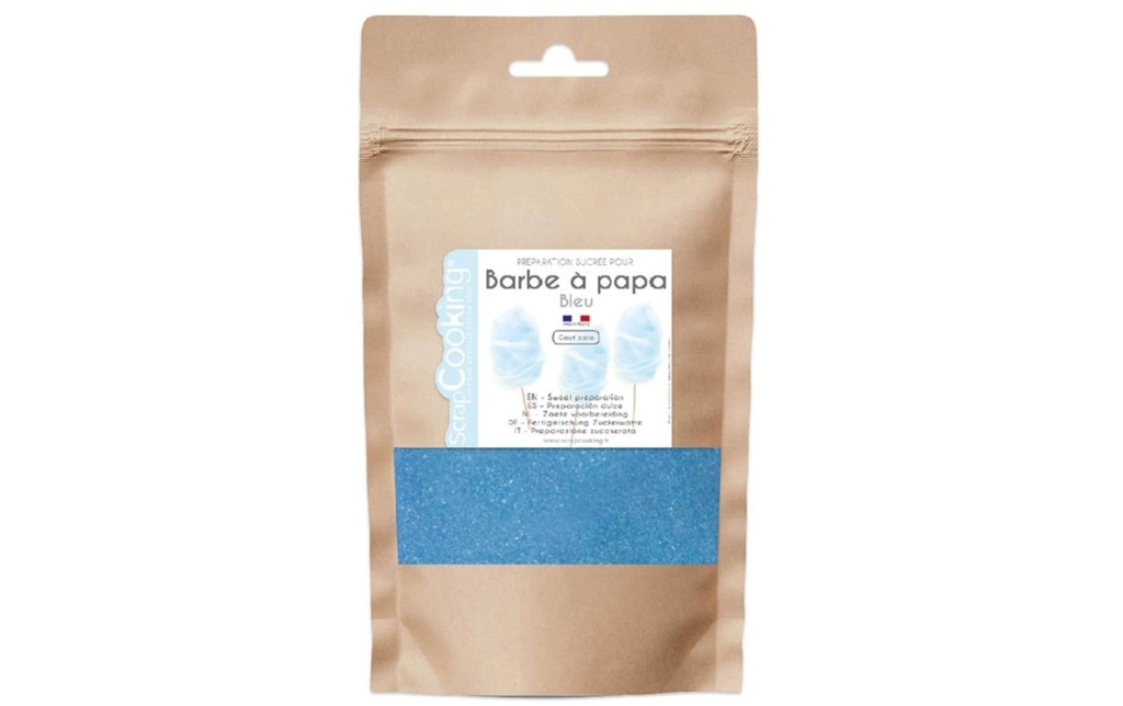 ScrapCooking Mélange prêt à l'emploi Barbe à papa goût cola bleu 160 g