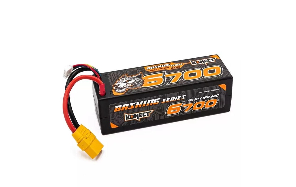 Konect Batterie RC LiPo 6700 mAh 14.8 V 60C Bashing Series