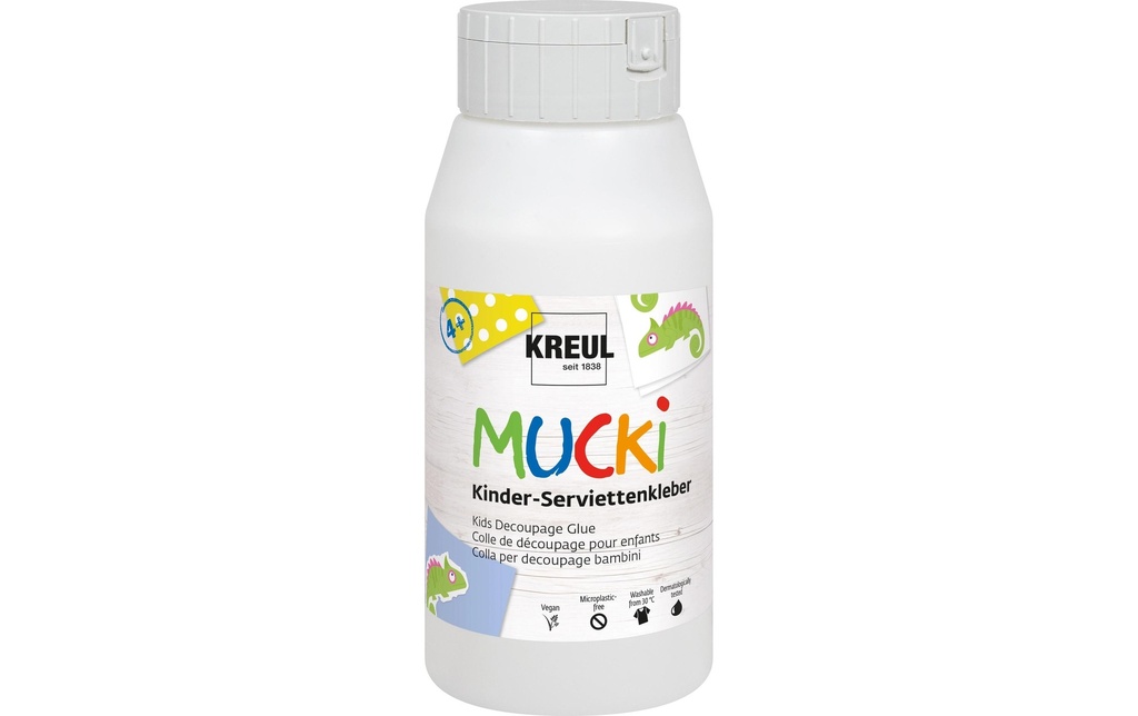 Kreul Vernis et colle pour serviettes Mucki 750 ml, Transparent