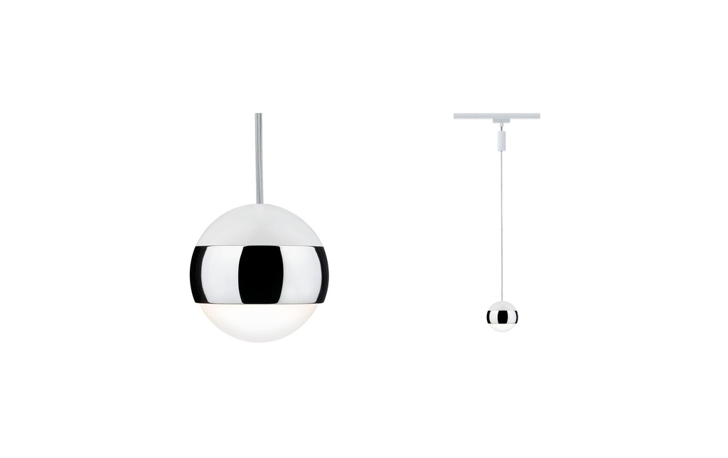 Paulmann Luminaire suspendu à LED URail Capsule II, 6 W, 2700 K, blanc/chrome