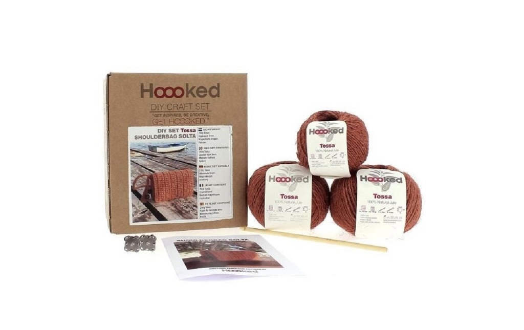 Hoooked Kit de crochet Sac à bandoulière, Tossa Solta Brique antique