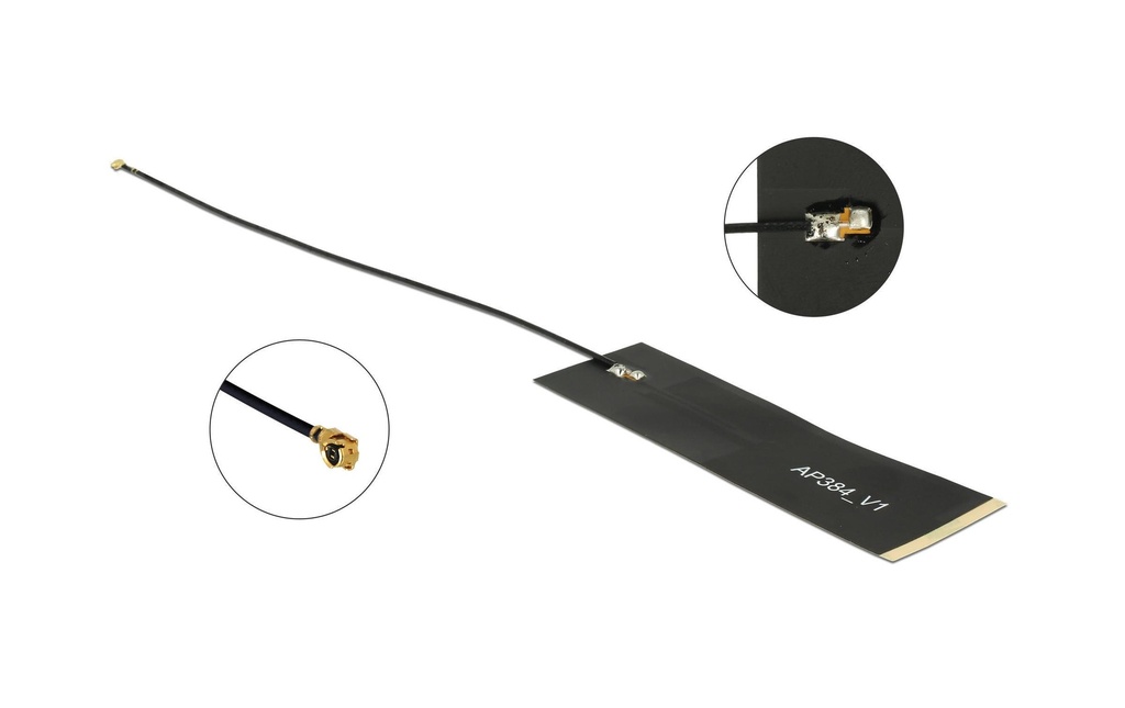 Delock Antenne LTE/LoRA MHF MHF I 1.68 dBi Rayonnement omni directionnel