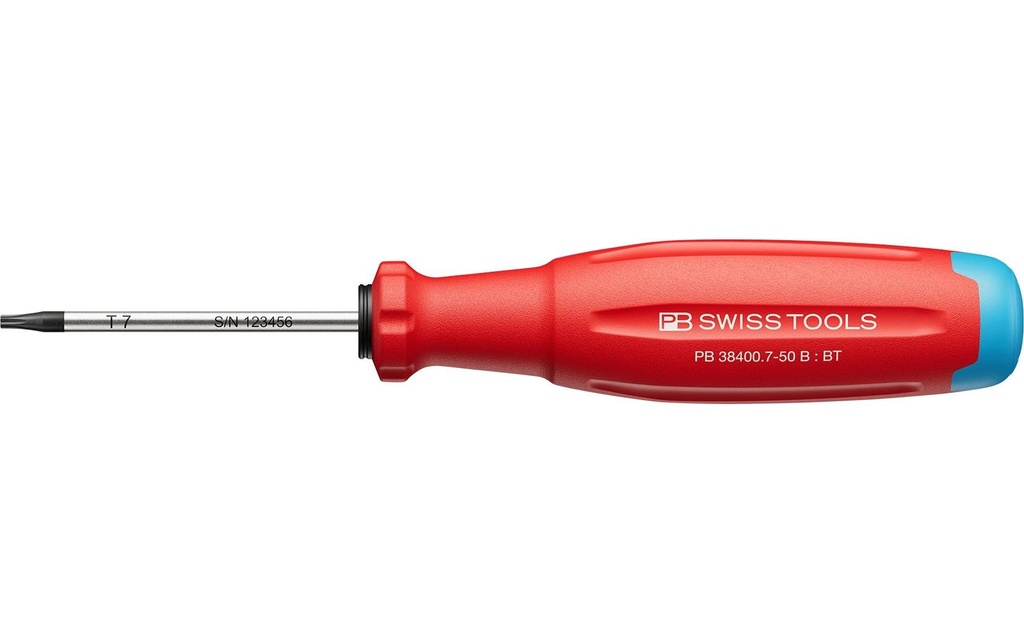 PB Swiss Tools Tournevis SwissGrip Evo PB 38400.7-50 B Torx 7 Rouge