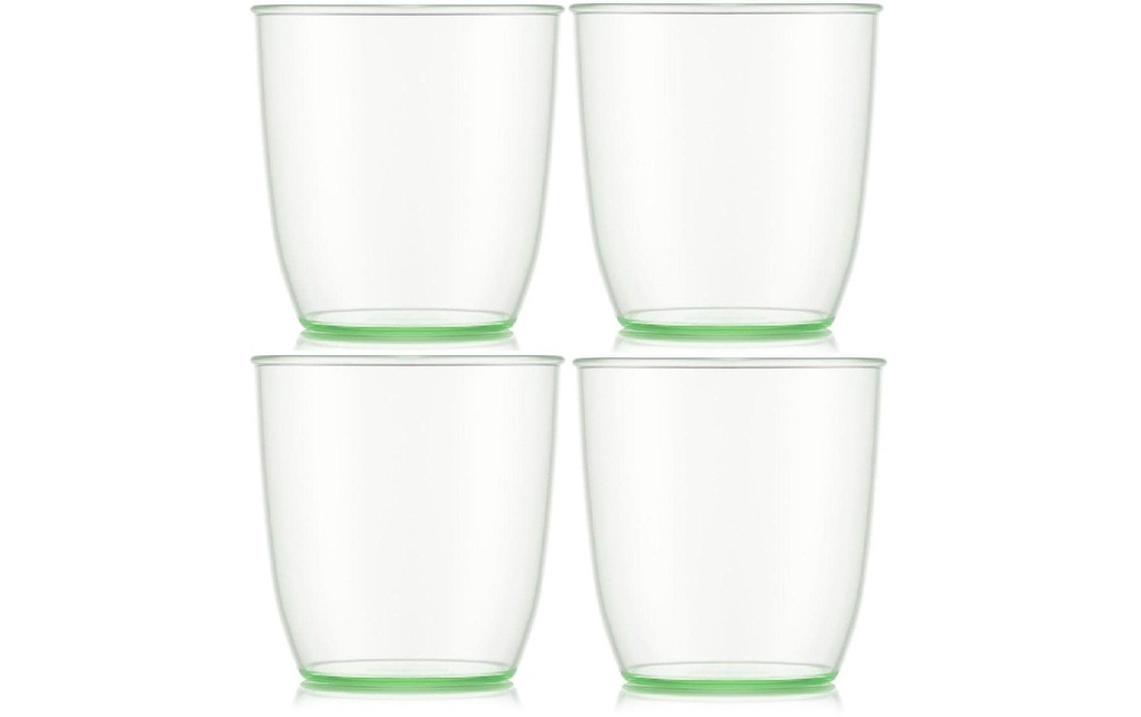 Bodum Gobelet de plein air Kvadrant 350 ml, vert, 4 pièces