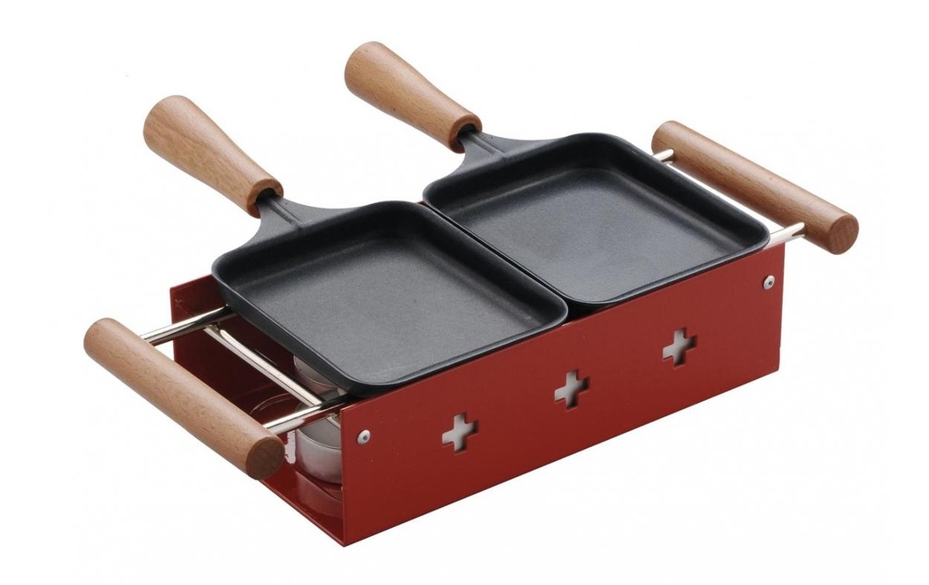 TTM Raclette à bougie chauffe-plat Twiny Cheese rouge Rouge