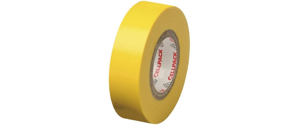 Cellpack AG Bande isolante 10 m x 15 mm, Jaune