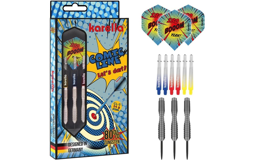 Karella Steeldart Comic Line CL-3 24 g, 3 pièces