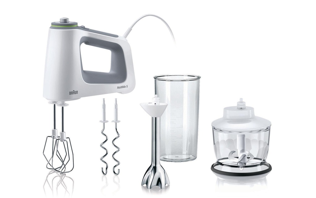 Braun Batteur MultiMix 5 HM5137WH Gris/Blanc