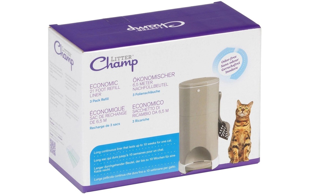 Litter Champ Sac de recharge, 3 pièces