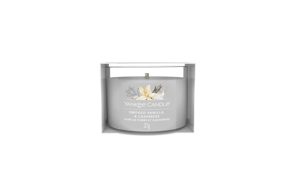 Yankee Candle Signature Bougie parfumée Smoked Vanilla & Cashmere Signature 37 g