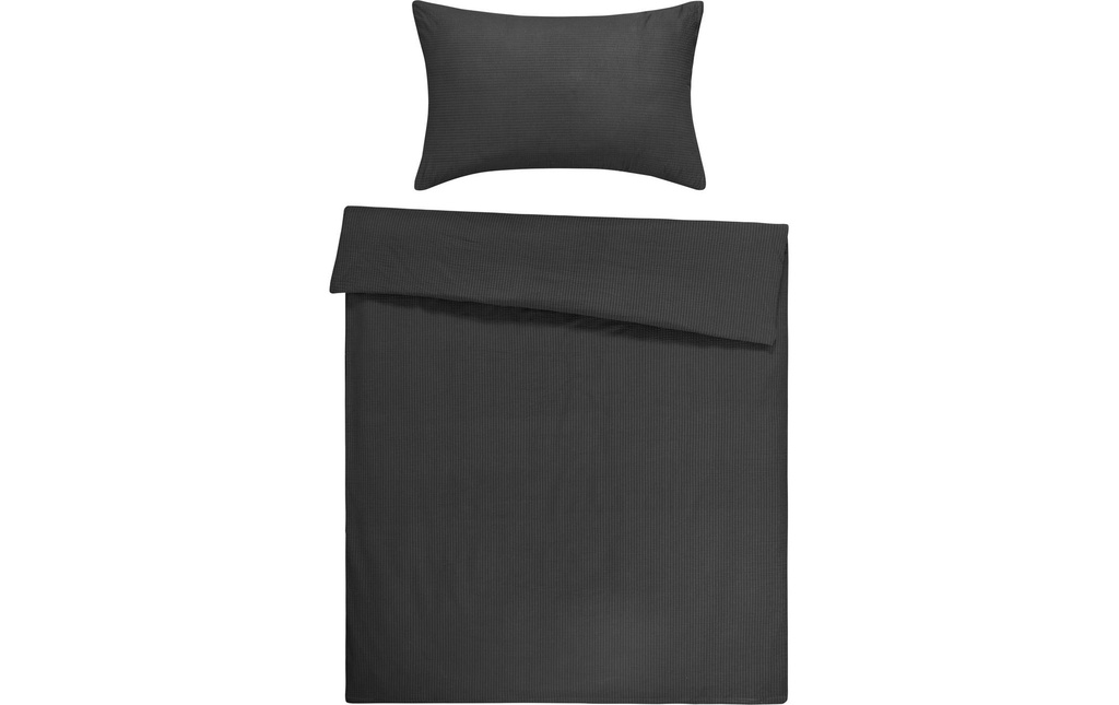 Flair Garniture de lit Seersucker Anthracite