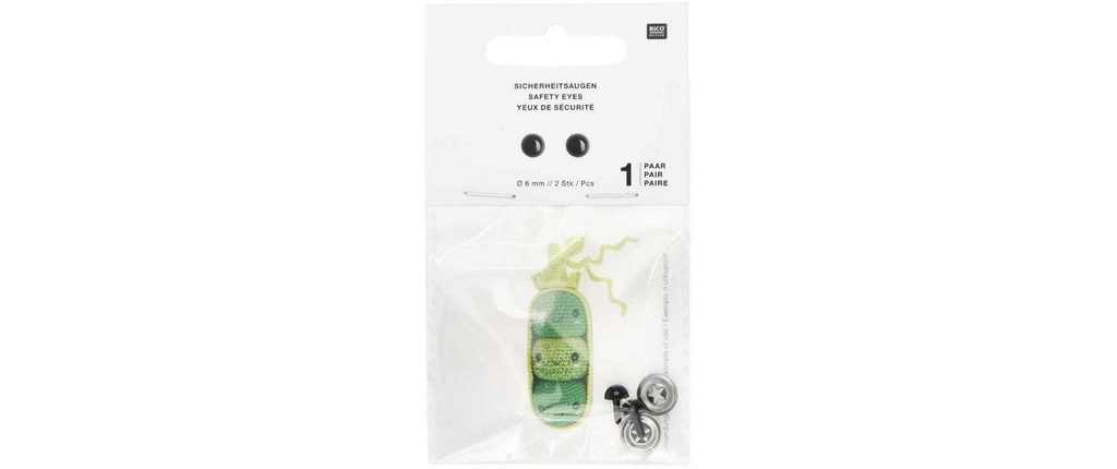 Rico Design Yeux de sécurité 6 mm 2 Pièce/s