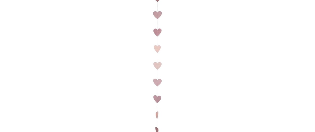 Dekomat AG Guirlande Cœur 1.9 m, rose sombre
