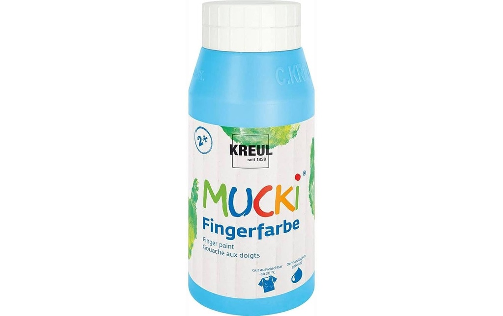Kreul Peinture aux doigts Mucki 750 ml, bleu clair